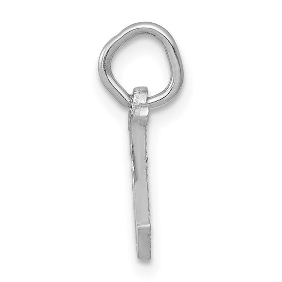 14k White Gold, Isabelle Collection, Mini Letter W Initial Charm - Picture 2 of 5